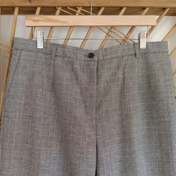 Pendleton Houndstooth Plaid Wool Trousers / Size 14 - Picture 3 of 8